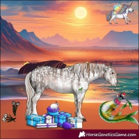 Horse Color:Chestnut Near Fewspot  and Platinum White Spotted Chocolate Palomino 