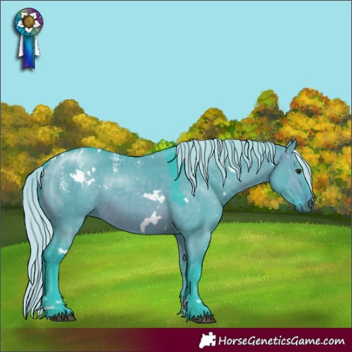 Horse Color:Powder White Watercolor White Spotted Silver Brown Dun Rabicano
