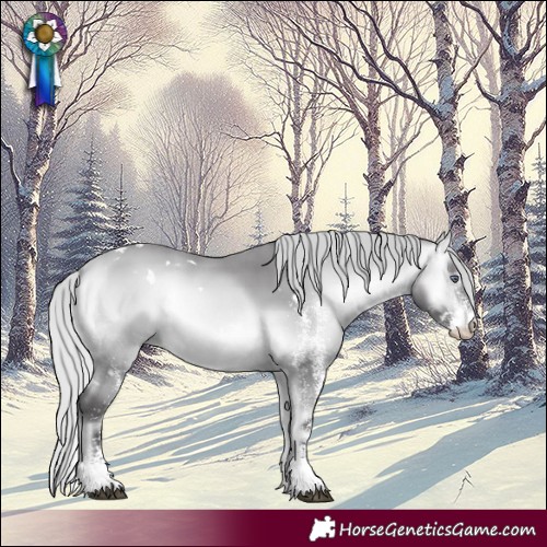 Horse Color:White Spotted Silver Buckskin Chinchilla Onyx