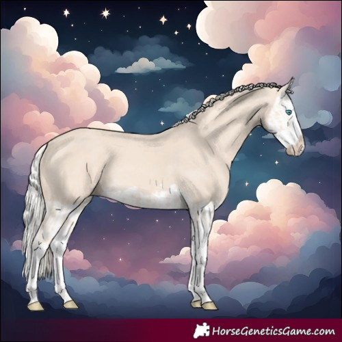 Horse Color:Cremello Splash  and Cremello Splash 