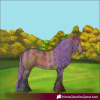 Horse Color:Painted Nacre Liver Red Dun Brindle 