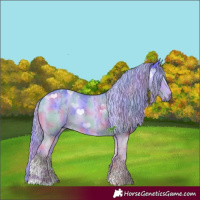 Horse Color:Nacre Liver Red Dun Chinchilla Tobiano Brindle