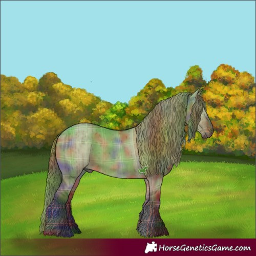 Horse Color:Nacre Plaid  Liver Red Dun Brindle 
