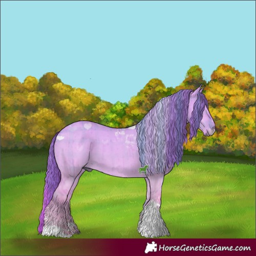 Horse Color:Watercolor Plaid Liver Red Dun Chinchilla Tobiano Brindle