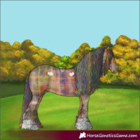 Horse Color:Nacre Plaid Liver Red Dun Tobiano Brindle