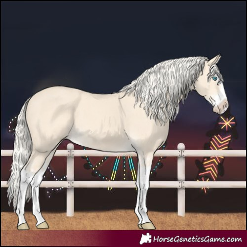 Horse Color:Cremello Splash  and Cremello Splash 