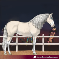 Horse Color:Cremello Splash  and Cremello Splash 