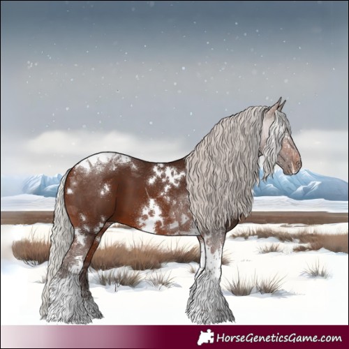 Horse Color:White Spotted Silver Brown Tobiano 