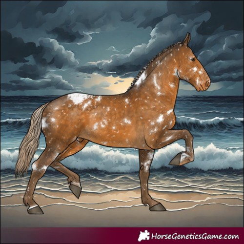 Horse Color:White Spotted Chocolate Palomino Snowflake Varnish