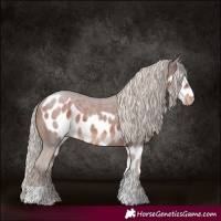 Horse Color:Silver Brown Tobiano Skewed LP Spotted