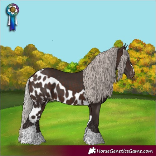 Horse Color:Silver Brown Tobiano Skewed LP Spotted
