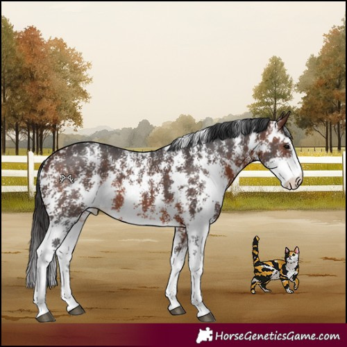 Horse Color:Brown Sabino 