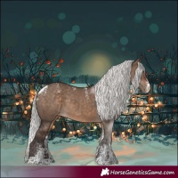 Horse Color:Powder White Silver Brown Dun Skewed LP Spotted Rabicano 