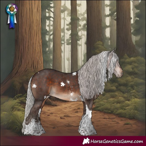 Horse Color:Silver Brown Sabino Tobiano