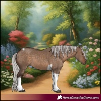 Horse Color:Silver Brown Dun Tobiano 