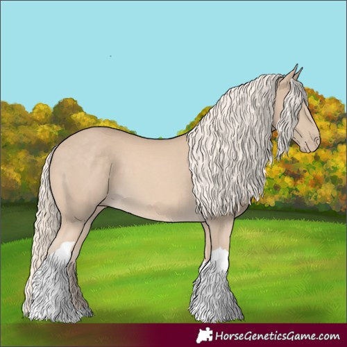 Horse Color:Cremello Tobiano