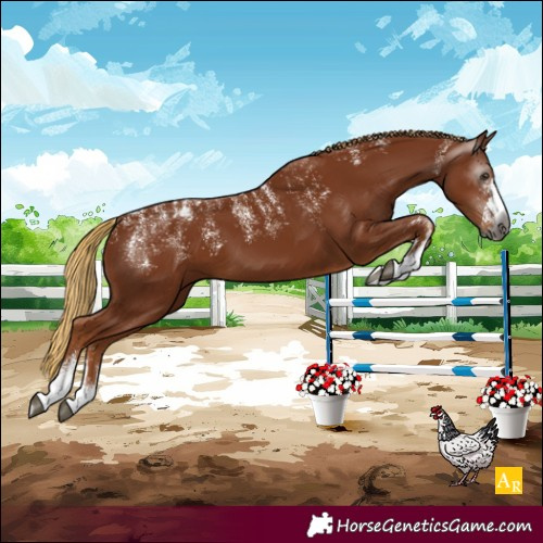 Horse Color:Powder White Gray Chestnut Varnish