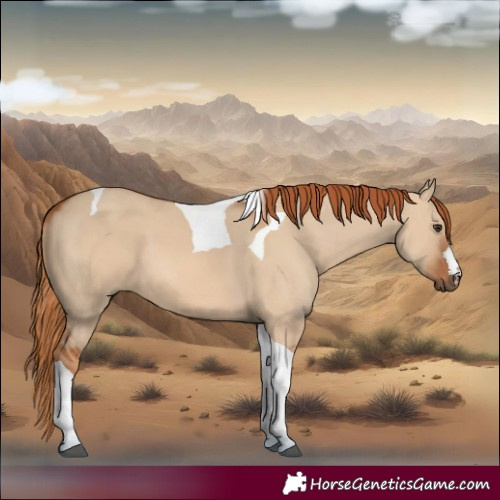 Horse Color:Red Dun Tobiano