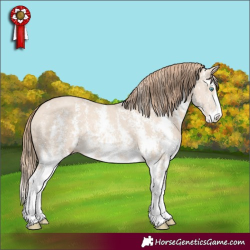 Horse Color:Chocolate Perlino Dun Sabino 