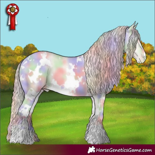 Horse Color:Nacre White Spotted Smoky Creme Dun Appaloosa