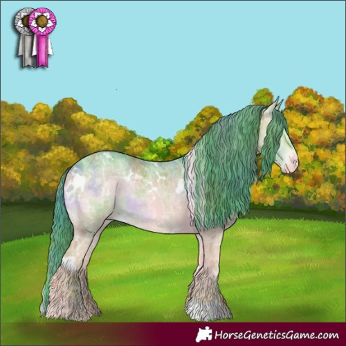 Horse Color:Nacre Watercolor White Spotted Bay Ice Onyx Appaloosa 