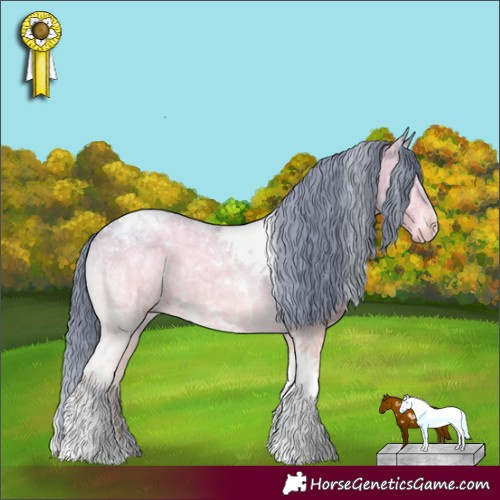 Horse Color:Watercolor White Spotted Brown Ice Onyx Tobiano