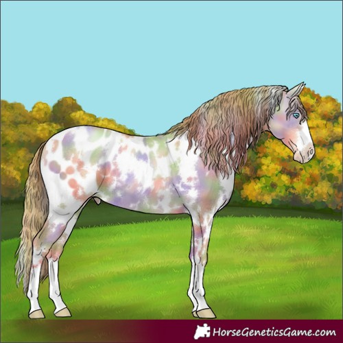 Horse Color:Nacre White Spotted Classic Cream Champagne Pearl Dun Appaloosa