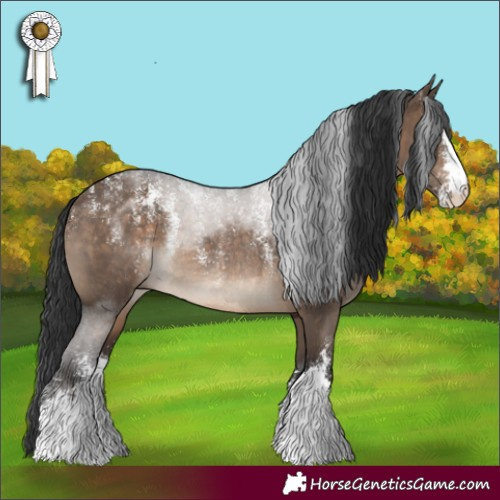 Horse Color:Powder White Brown Dun Rabicano