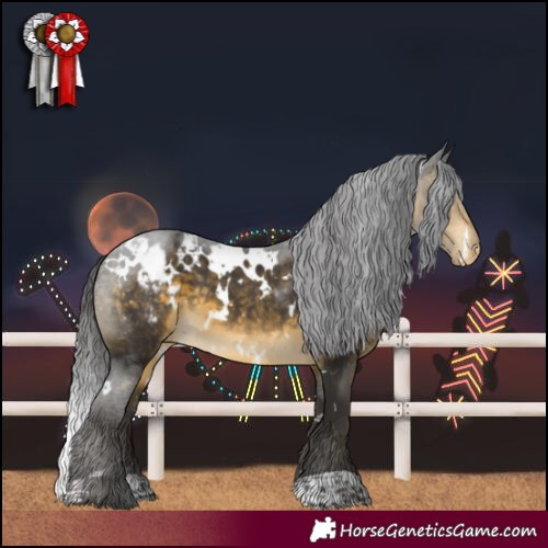Horse Color:White Spotted Buckskin Blanket 