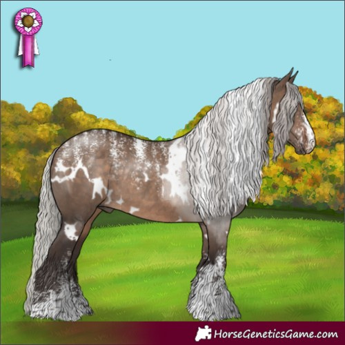 Horse Color:Powder White White Spotted Silver Brown Dun Rabicano 