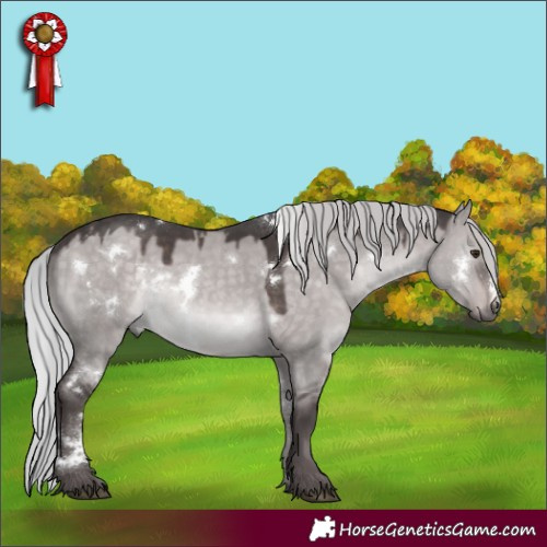 Horse Color:Platinum White Spotted Silver Brown Dun 