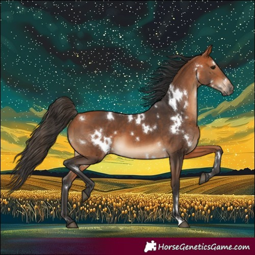 Horse Color:White Spotted Bay