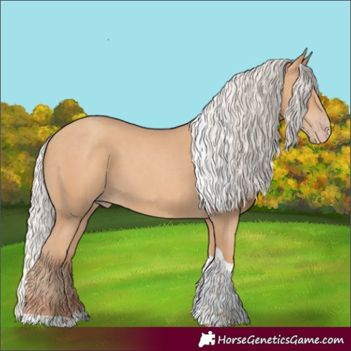 Horse Color:Silver Classic Champagne Tobiano 