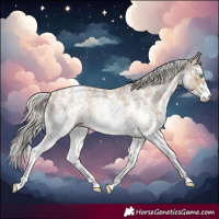 Horse Color:Chocolate Palomino Pearl Sabino Varnish Rabicano and Chocolate Palomino Pearl Sabino Varnish Rabicano