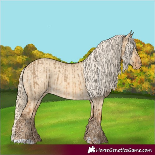 Horse Color:Chocolate Palomino Dun Snowflake Varnish and Gold Cream Champagne Dun Snowflake Varnish