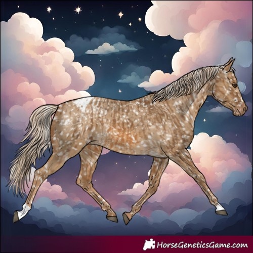 Horse Color:Chocolate Palomino Snowflake Varnish and Chocolate Palomino Dun Snowflake Varnish