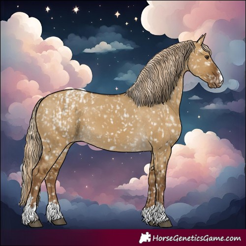Horse Color:Chocolate Palomino Dun Snowflake Varnish and Chocolate Palomino Dun Snowflake Varnish