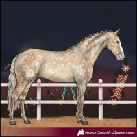 Horse Color:Chocolate Palomino Dun Snowflake Varnish  and Chocolate Palomino Dun Splash Snowflake Varnish 