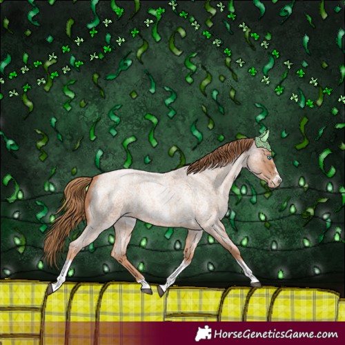 Horse Color:Red Roan Pearl Tobiano Frame 