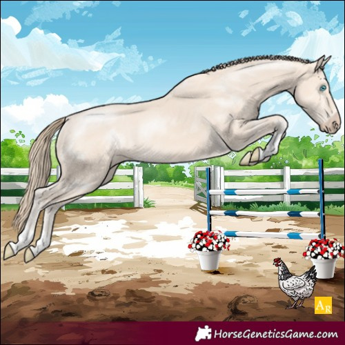 Horse Color:Perlino Rabicano