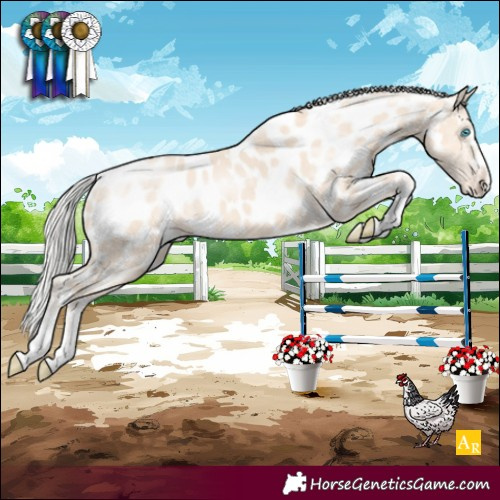 Horse Color:Silver Perlino Appaloosa