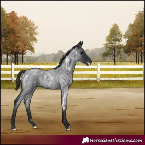 Horse Color:White Spotted Blue Roan 