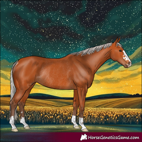 Horse Color:Silver Bay Rabicano