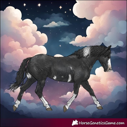 Horse Color:Black Tobiano Frame and Black Tobiano Frame