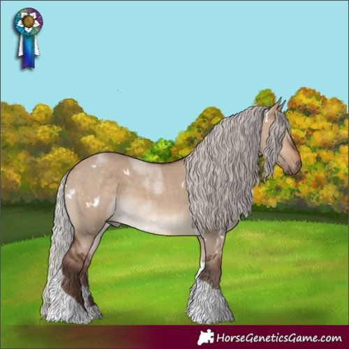 Horse Color:White Spotted Silver Brown Dun Tobiano 