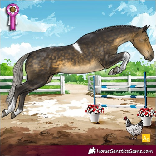 Horse Color:Silver Buckskin Tobiano 