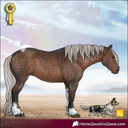 Horse Color:Silver Brown Tobiano 