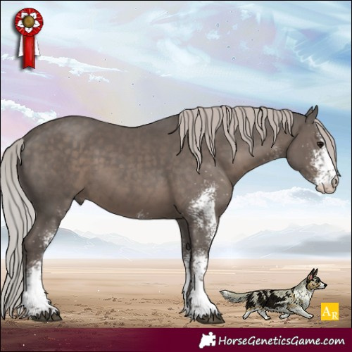 Horse Color:White Spotted Silver Black Mushroom