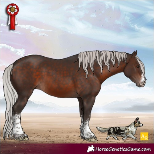 Horse Color:White Spotted Silver Brown Mushroom 