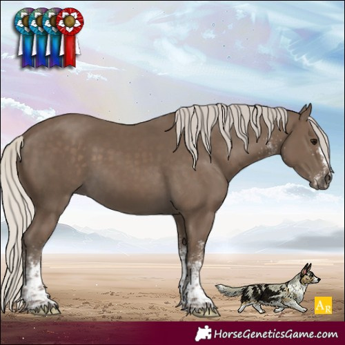 Horse Color:White Spotted Silver Smoky Black 